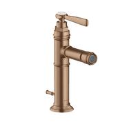 Mitigeur de bidet AXOR Montreux à levier unique de la taille d'une main, avec poignée à levier et vide-poche, 16526310, Couleur: Or rouge brossé