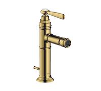 Mitigeur de bidet AXOR Montreux à levier unique de la taille d'une main, avec poignée à levier et vide-poche, 16526990, Couleur: Optique en or poli