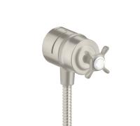 hansgrohe AXOR Montreux hansgrohe Fixfit Robinet d'arrêt DN15, 16882800, Couleur: Acier inoxydable Optic