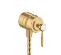 hansgrohe AXOR Montreux Fixfit Stop Raccord de tuyau, robinet d'arrêt, béqu'ille, 16883250, Couleur: Optique or brossé