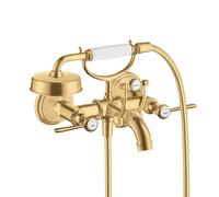 Hansgrohe hansgrohe Mitigeur évier deux poignées Axor Montreux AP, L 224 mm, levier moyen, or brossé optique Quantité:1