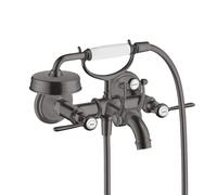 Hansgrohe hansgrohe Mitigeur évier à deux poignées Axor Montreux AP, H 224 mm, levier, brossé bleu vc Quantité:1