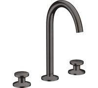 Hansgrohe Mitigeur lavabo Axor One 3 trous 48070340 projection 140 mm push-open chrome noir brossé