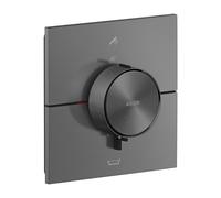 hansgrohe AXOR ShowerSelect ID thermostat, encastré, carré, 2 consommateurs, combinaison de sécurité intégrée, 36753340, Couleur: Chrome noir brossé