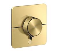 hansgrohe AXOR ShowerSelect ID thermostat, Highflow, encastré, 1 consommateur, une sortie supplémentaire, softsquare, 36778950, Couleur: laiton brossé