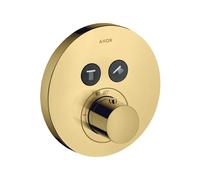 hansgrohe AXOR Starck ShowerSelect Thermostat rond à encastrer pour 2 consommateurs, 36723990, Couleur: Optique en or poli