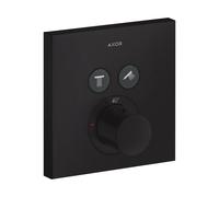 hansgrohe AXOR Starck ShowerSelect Thermostat carré à encastrer pour 2 consommateurs, 36715670, Couleur: Noir Mat