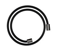 hansgrohe AXOR ShowerSolutions flexible de douche textile, 1250mm, écrou cylindrique des deux côtés, 28228330, Couleur: Chrome noir poli