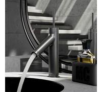 hansgrohe AXOR Starck Mitigeur monocommande de lavabo sans vidage DN 15, 10117340, Couleur: Chrome noir brossé