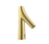 hansgrohe AXOR Starck Organic Mitigeur de lavabo, électronique, alimentation secteur, température préréglable, saillie 117mm, 12174950, Couleur: laiton brossé