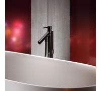 hansgrohe AXOR Starck Mitigeur monocommande de baignoire au sol DN15, 10456330, Couleur: Chrome noir poli