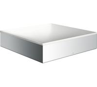 hansgrohe AXOR Suite lavabo à poser, rectangulaire, 400x400mm, avec cadre métal, sans trop-plein, SOLIDSurface, 42003000, Couleur: chrome