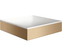hansgrohe AXOR Suite lavabo à poser, rectangulaire, 400x400mm, avec cadre métal, sans trop-plein, SOLIDSurface, 42003140, Couleur: Bronze brossé