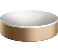 Axor Suite lavabo 40x40 cm ronde à poser blanc-marron/beige mat 42001140