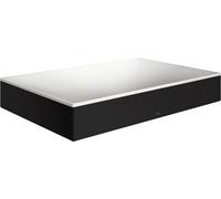 hansgrohe AXOR Suite lavabo à poser, rectangulaire, 600x600mm, avec cadre métal, sans trop-plein, SOLIDSurface, 42004670, Couleur: noir mat