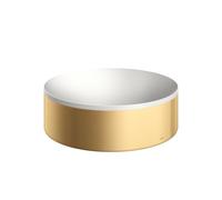 hansgrohe AXOR Suite lavabo à poser, rond, D 300mm, avec cadre métal, sans trop-plein, SOLIDSurface, 42000250, Couleur: Optique or brossé