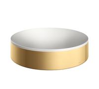 hansgrohe AXOR Suite lavabo à poser, rond, D 400mm, avec cadre métal, sans trop-plein, SOLIDSurface, 42001250, Couleur: Optique or brossé