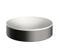 hansgrohe AXOR Suite lavabo à poser, rond, D 400mm, avec cadre métal, sans trop-plein, SOLIDSurface, 42001330, Couleur: Chrome noir poli