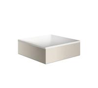 hansgrohe AXOR Suite lavabo à poser, rectangulaire, 285x285mm, avec cadre métal, sans trop-plein, SOLIDSurface, 42002800, Couleur: Acier inoxydable Optic