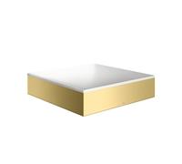 hansgrohe AXOR Suite lavabo à poser, rectangulaire, 400x400mm, avec cadre métal, sans trop-plein, SOLIDSurface, 42003950, Couleur: laiton brossé