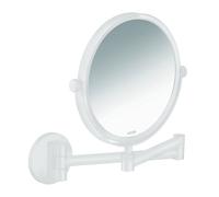 hansgrohe AXOR UNIVERSAL Circular miroir de rasage, grossissement 1,7 fois, pivotant, inclinable, 42849700, Couleur: Blanc Mat