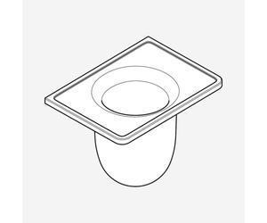 AXOR Universal récipient brosse wc pour garniture wc, 92438000,
