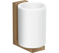 Axor Universal Rectangular gobelet pour brosses à dents blanc-marron 42604140