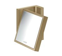 hansgrohe AXOR Universal Rectangular Miroir de rasage, grossissement 1,7x, inclinable, cadre mÃ©tal, 42649, Coloris: Bronze brossÃ© - 42649140