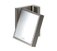 hansgrohe AXOR Universal Rectangular Miroir de rasage, grossissement 1,7x, inclinable, cadre mÃ©tal, 42649, Coloris: Chrome noir poli - 42649330