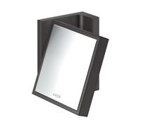 hansgrohe AXOR UNIVERSAL Rectangular Miroir de rasage, grossissement 1,7x, inclinable, cadre métal, 42649340, Couleur: Chrome noir brossé