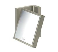 hansgrohe AXOR Universal Rectangular Miroir de rasage, grossissement 1,7x, inclinable, cadre mÃ©tal, 42649, Coloris: aspect inox - 42649800
