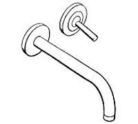 Axor Mitigeur lavabo encastré Uno 38116000 chromé