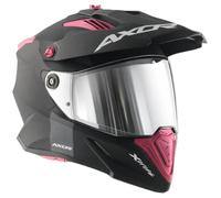 AXOR X-CROSS DUAL VISOR Endurohelm +Spiegelvisier matt schwarz-pink XS