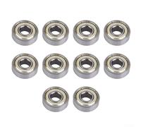 Axorafow 608zz Lot de 10 roulements à billes (8 x 22 x 7 mm) - Roulements à rouleaux en acier à rainure profonde pour moteurs électriques, instruments, appareils électroménagers, métal scellé à faible