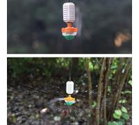 Axorafow Arroseur de jardin 8 pièces avec buses rotatives à 360° - Rayon de pulvérisation de 2 m - Débit de 90 à 130 l/h - Texture PP - Pour pelouse, jardin, serre, ferme