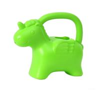 Axorafow Arrosoir de 0,5 l pour enfants en forme d'animal (éléphant/dinosaure) - Arrosoir de jardin portable pour enfants en polypropylène résistant de 24 cm avec base antidérapante (vert pour poney)