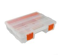 Axorafow Boîte à outils en polypropylène avec compartiments, 220 x 290 x 60 mm, boîte de rangement pour vis, pièces, articles de pêche, papeterie et organisation de la maison