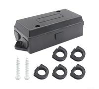 Axorafow Boîte de câblage étanche pour camping-car, boîte de jonction de remorque à 7 voies, boîtier en ABS étanche avec bornes à code couleur pour gestion du câblage de camping-car, bateau, noir