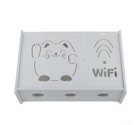 Axorafow Boîte de rangement murale pour routeur - Accessoires - Boîte chauffante pour modem - Bureau TV - Dissipation blanche - Organiseur de câble Wifi - Pour vivre sans fil (B)