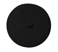 Axorafow Bouchon de vidange de baignoire de 12,7 cm pour éviers de salle de bain et de cuisine - Silicone rond plat avec joint anti-odeurs solide avec couvercle d'aspiration flexible gris/noir/bleu