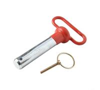 Axorafow Broche de sélection de machine de musculation M25 × 130 mm en acier et plastique avec poignée compatible avec les plaques en fonte standard pour la plupart des accessoires d'équipement