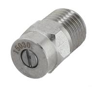 Axorafow Buse de nettoyeur haute pression en acier 6,35 mm NPT 4000 PSI 0 15 25 40 degrés Embout de pulvérisation de rechange pour nettoyeur de châssis Argenté (15°)