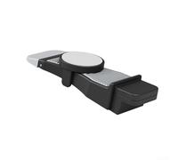 Axorafow Butée de porte mobile avec ressort de compression et support de rangement, construction PP et TPR, design anti-collision et coupe-vent pour portes en verre, en bois et robustes (noir)