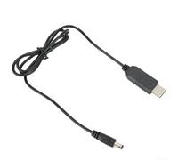 Axorafow Câble USB 5 V vers 12 V avec option 9 V, convertisseur de pas CC 5,5 x 2,1 mm, routeur et voiture, 0,9 m noir chargeur banque de secours (12 V)