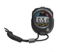 Axorafow Chronomètre numérique avec 2 tours de mémoire 1/100 seconde minuterie pour natation, course à pied, gym, sport, entraînement, noir, lot de 2 (82 x 62 x 24 mm, 43 g)