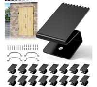 Axorafow Clips de panneau de fenêtre Hurricane robustes pour contreplaqué 1/2 d'épaisseur - Acier au carbone avec revêtement noir 16 clips 4 poignées Kit de protection contre les tempêtes pour (NOIR)