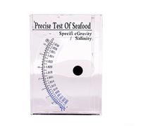 Axorafow Compteur de salinité pour aquariums d'eau de mer, hydromètre en acrylique de 0 à 43 %, testeur d'aquaculture d'eau de mer avec pointeur oscillant, compact 13 x 9 x 1,5 cm