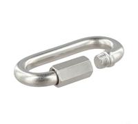 Axorafow Connecteur de chaîne à maillons rapides en acier inoxydable pour camping, randonnée, bateau, emploi en plein air - 316 de qualité marine 8-12 mm de diamètre du fil 700-1250 kg, argent (9 mm)