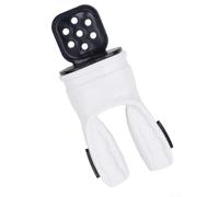 Axorafow Embout buccal de plongée variable en silicone pour régulateurs - Engrenage malléable Fit anti-âge compatible avec tuba (5 x 7 cm noir/blanc/bleu/rose) (blanc)