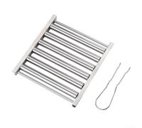 Axorafow Ensemble de 2 rouleaux de cuisson uniforme pour barbecue, pique-nique, camping, hot-dog en acier inoxydable, poignée extra longue, passe au lave-vaisselle, 18,3 x 14 cm (taille moyenne)